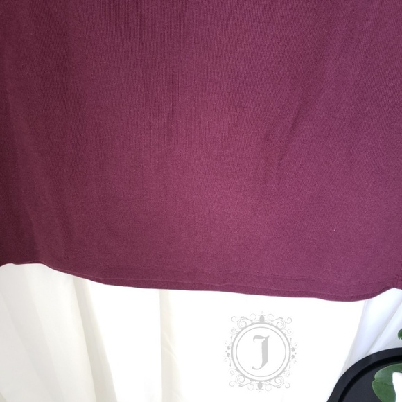 Onque Woman Burgendy Drawstring Sweater Skirt - Picture 5 of 6